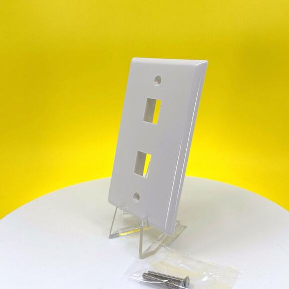 Steren 310-202 2-Cavity Ivory Keystone Plate Wall Plate (10-Pack) - Picture 6 of 16